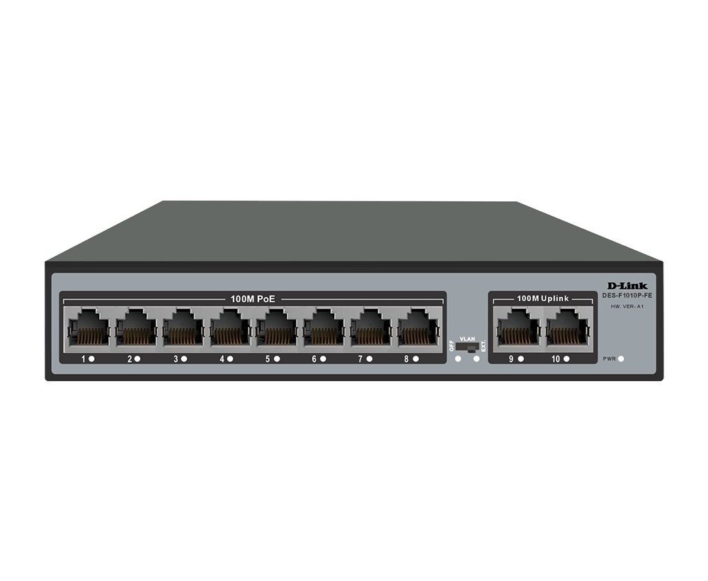 DLink-DES-F1010P-FE-8+2-Port-Switch