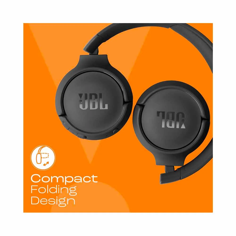 JBL Tune 520BT Wireless On-Ear Headphones (Black)