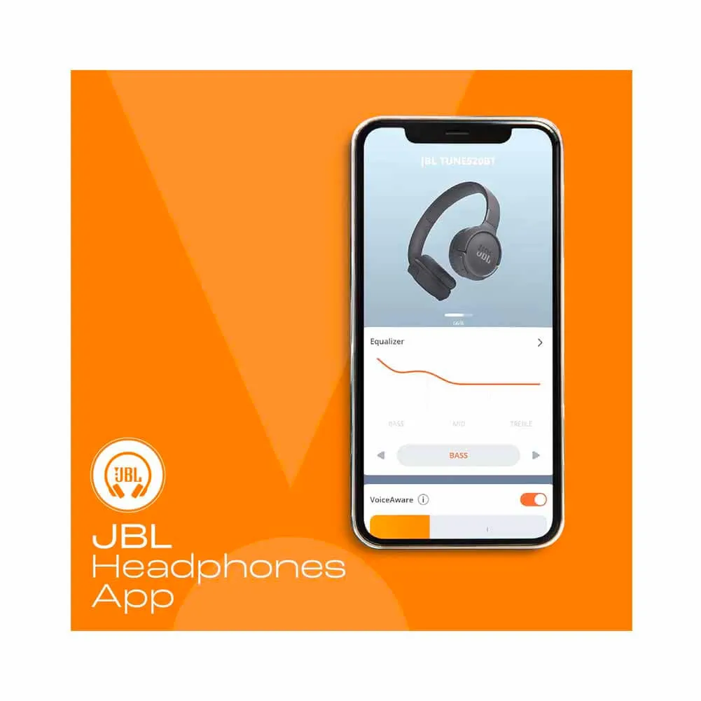 JBL Tune 520BT Wireless On Ear Headphones Black App detail