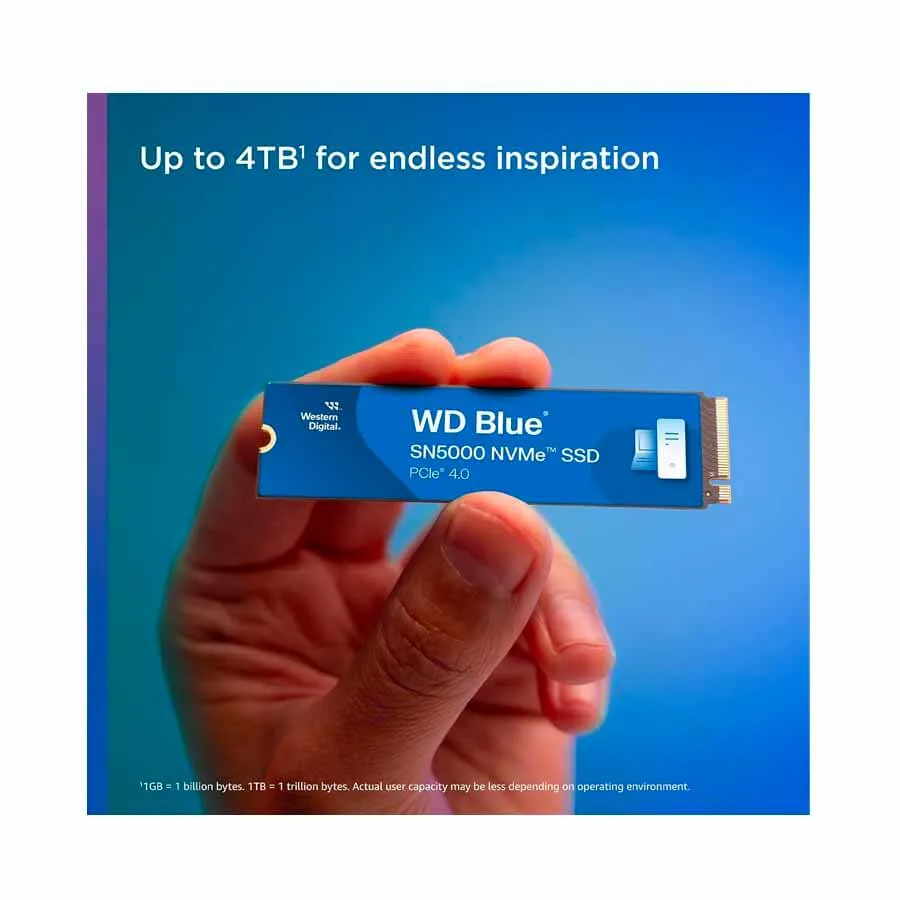 WD 1TB SN5000 Sata NVMe SSD Blue (WDS100T4B0E)