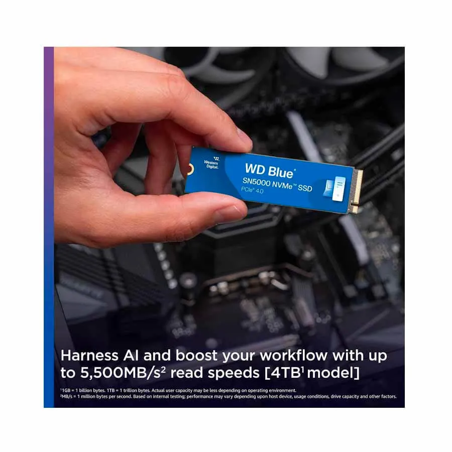 WD Blue SN5000 1TB NVMe SSD (WDS100T4B0E) – PCIe Gen4 M.2 2280 Preview-4