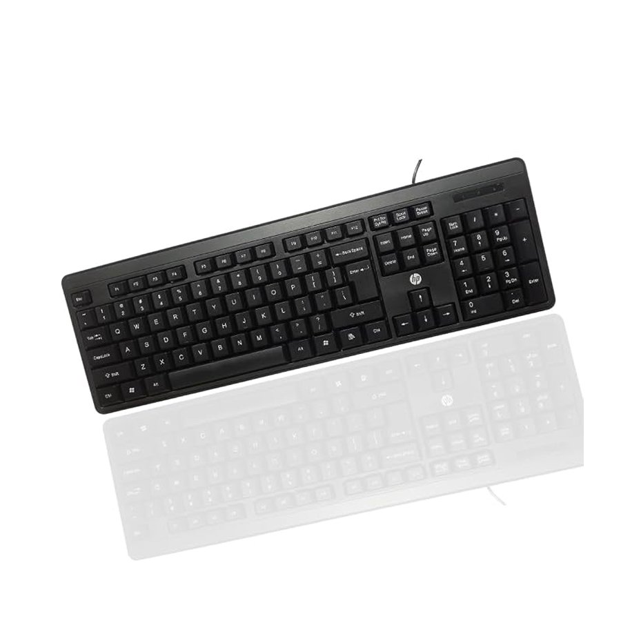 HP K100 Blue Black Wired USB Standard Desktop Keyboard for PC and Laptop Preview