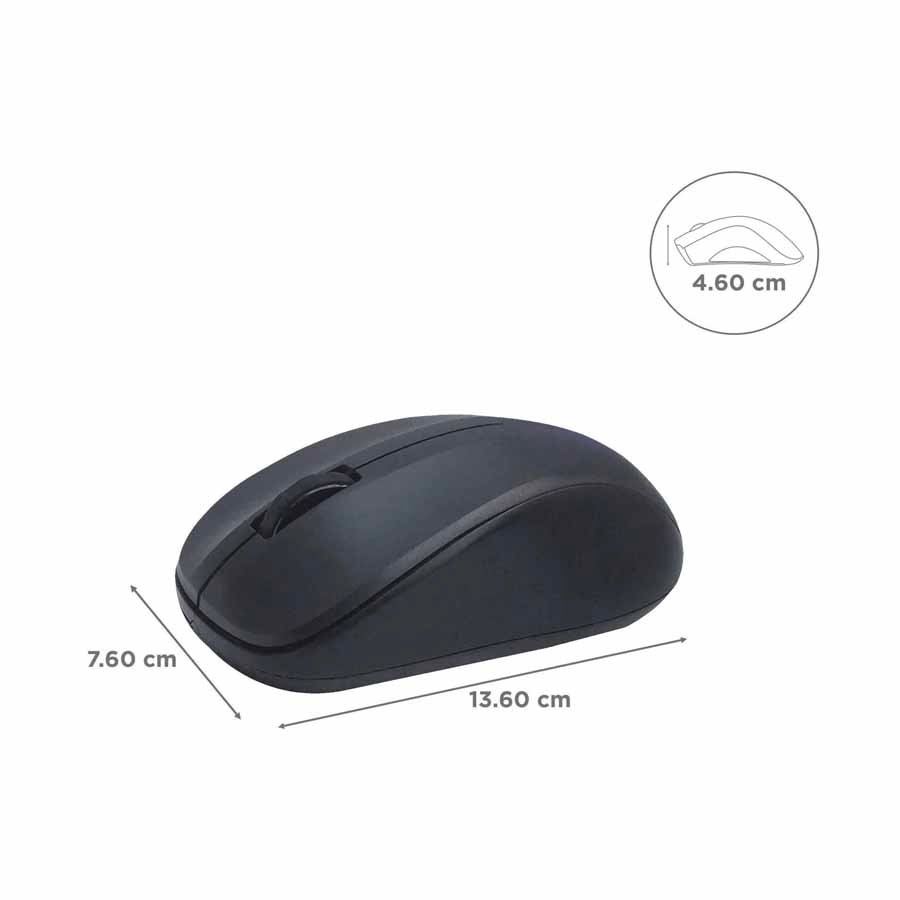 HP S500 Black 2.4GHz Wireless Ambidextrous Optical Mouse for Desktop and Laptop Preview-3