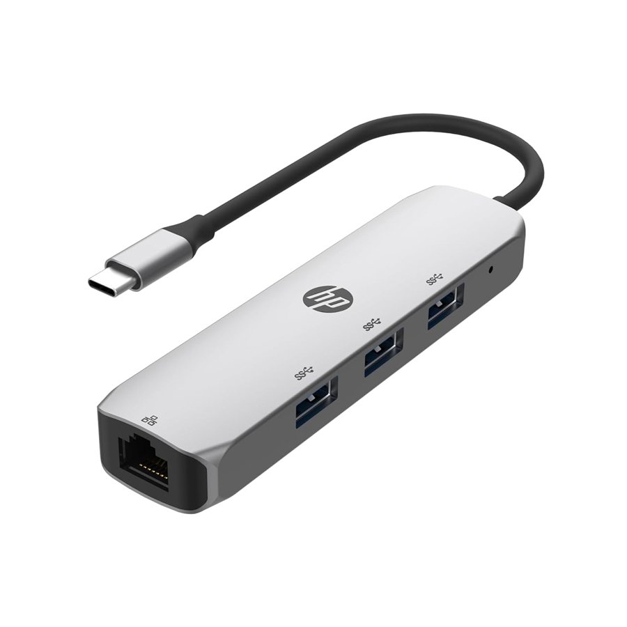 HP USB-C 4-in-1 Multiport Hub TC233 4-in-1 Expansion Dongle (Silver)