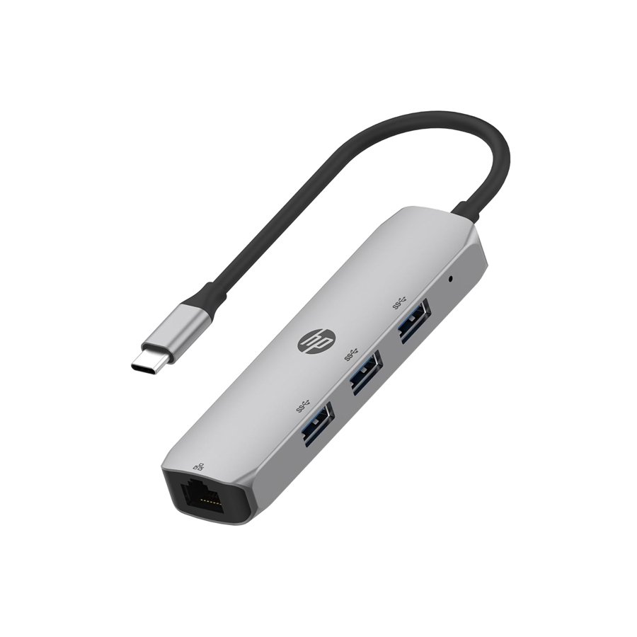 HP USB-C 4-in-1 Multiport Hub TC233 Expansion Dongle in Silver Preview-2