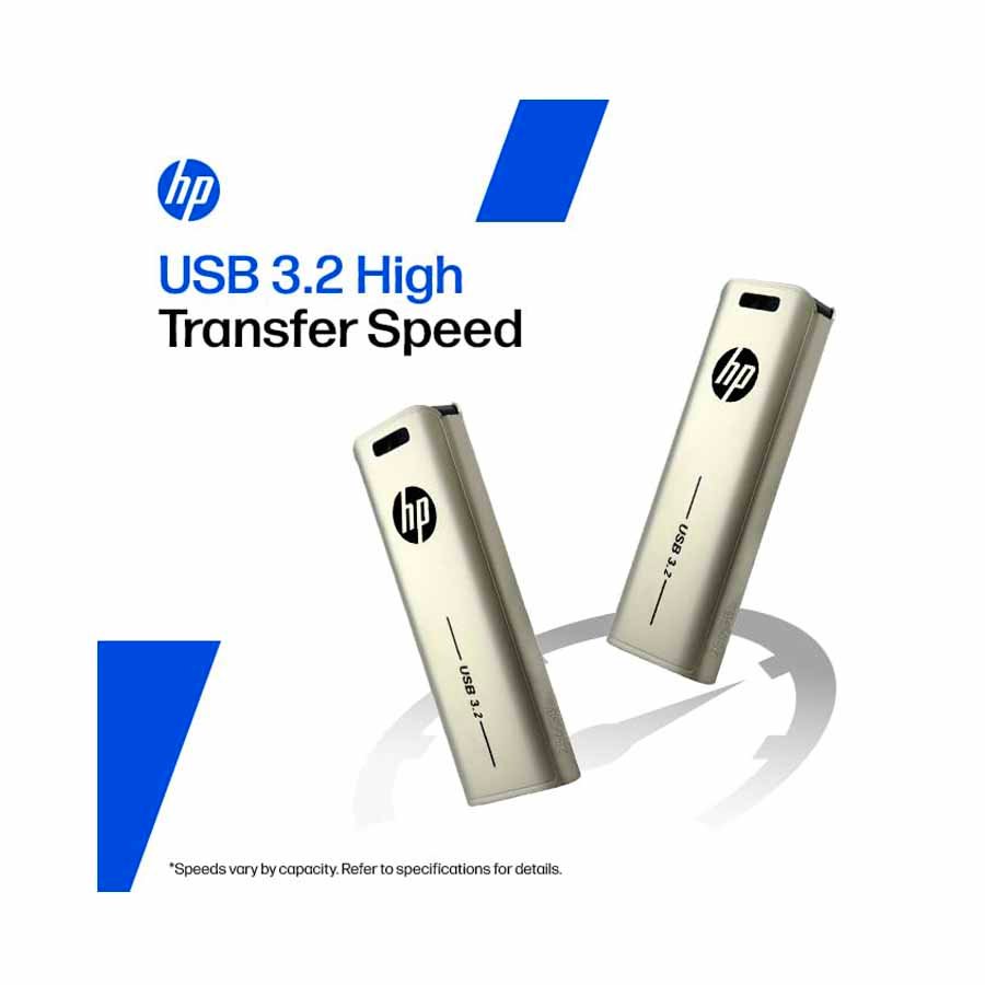 HP x796w 32GB USB 3.2 Metal Pen Drive (Silver)