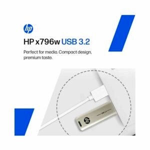 HP x796w 32GB USB 3.2 Metal Pen Drive (Silver)