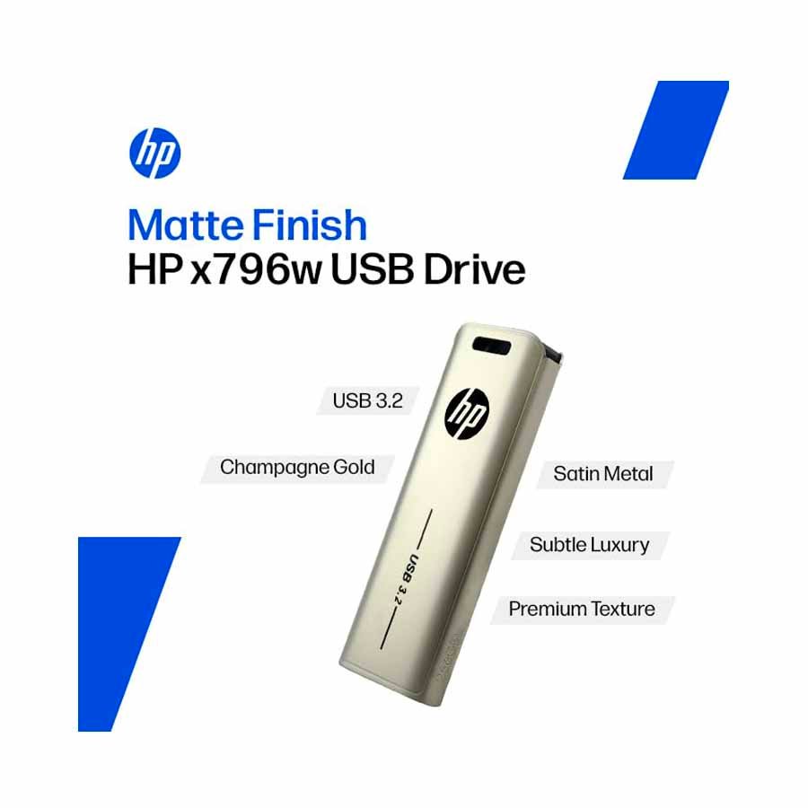 HP x796w 32GB USB 3.2 Metal Case Silver Pen Drive for Laptop and Desktop Preview-3