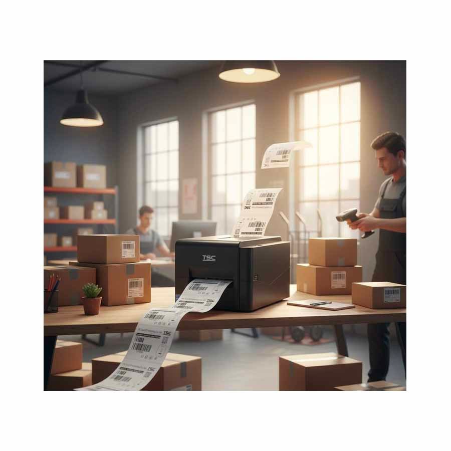 TSC TE244 Desktop Thermal Transfer Barcode Printer with USB Connectivity 203 DPI in Black Preview-5