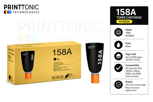HP 158A Black LaserJet Tank Toner Cartridge (W1580A)