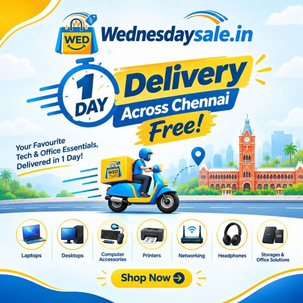 1 Day Delivery Free Shipping to Chennai