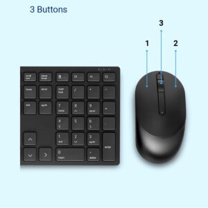 Dell Wireless Keyboard and Mouse KM5221W Combo (Black)