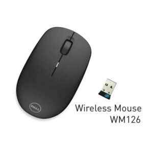 Dell WM126 Wireless Laptop Mouse with Nano Receiver (Black)