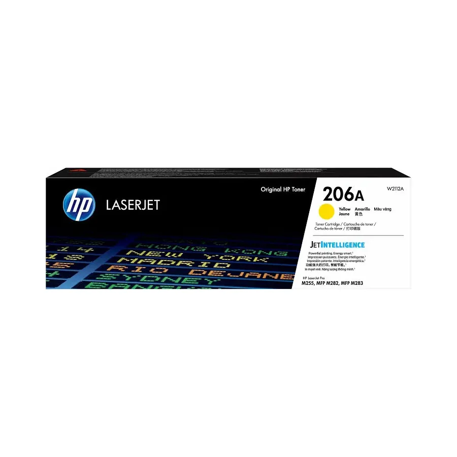 HP 206A Yellow Original LaserJet Toner Cartridge (W2112A) for HP Color LaserJet Pro Printers