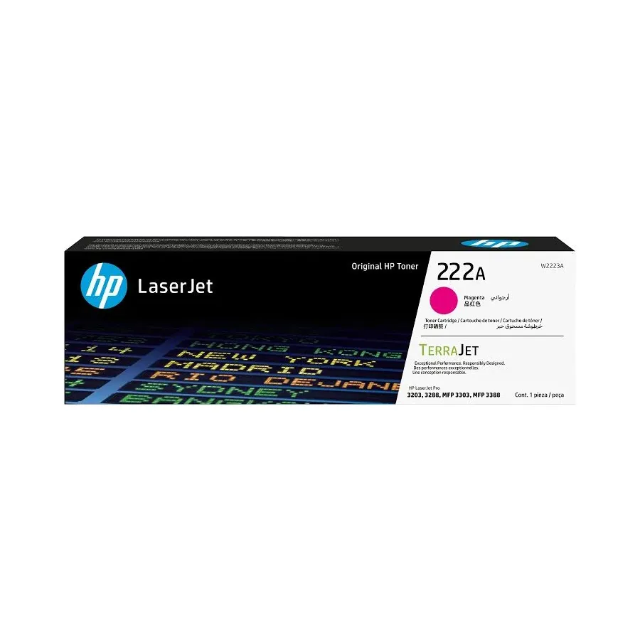 HP 222A Magenta Original LaserJet Toner Cartridge (W2223A) for HP Color LaserJet Pro Printers