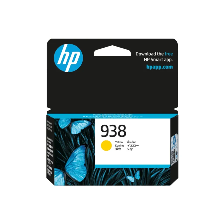 HP 938 Yellow Original Ink Cartridge (4S6X7PA) for HP OfficeJet Pro Printers