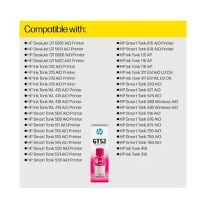 HP GT52 70-ML Magenta Original Ink Bottle (M0H55AA)
