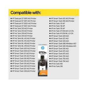 HP GT53XL 135-ML Black Original Ink Bottle (1VV21AA)