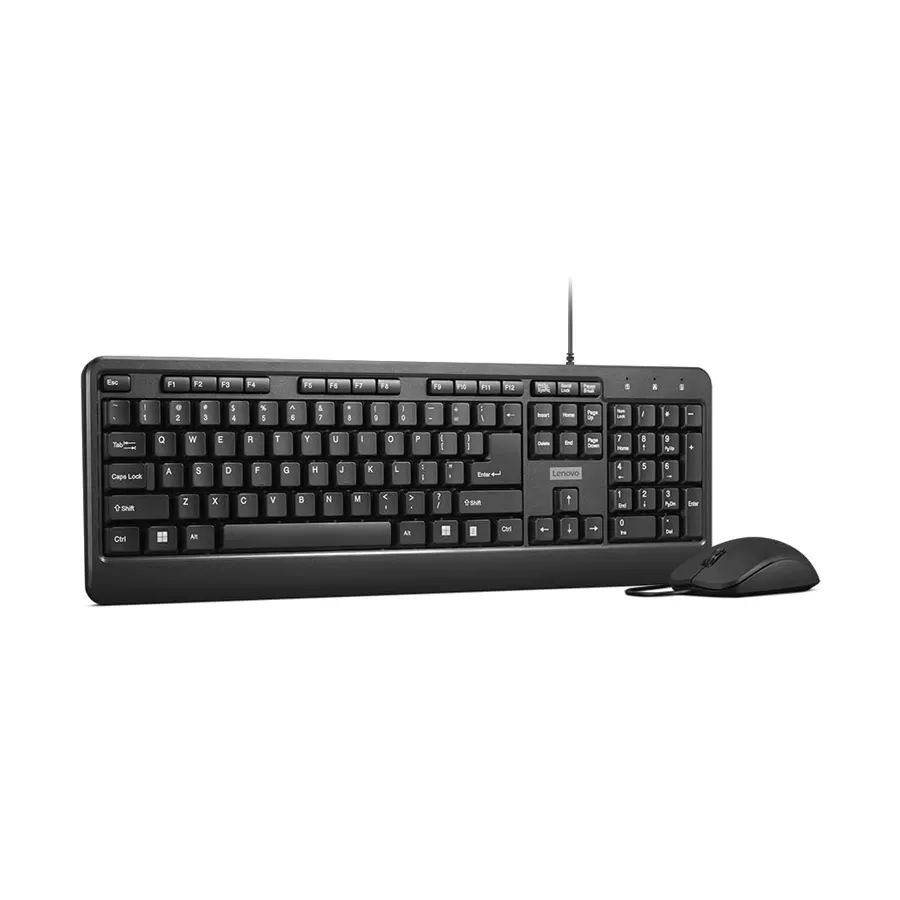 Lenovo 160 USB Wired Desktop Keyboard & Mouse Combo (Black)