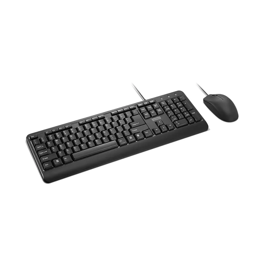 Lenovo 160 Black Wired USB Full Size Keyboard and 1600 DPI Optical Mouse Combo Preview-2