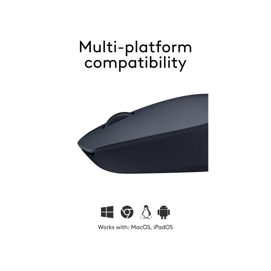Logitech M170 Ambidextrous Wireless Optical Mouse in Grey and Black with USB Receiver preview-7