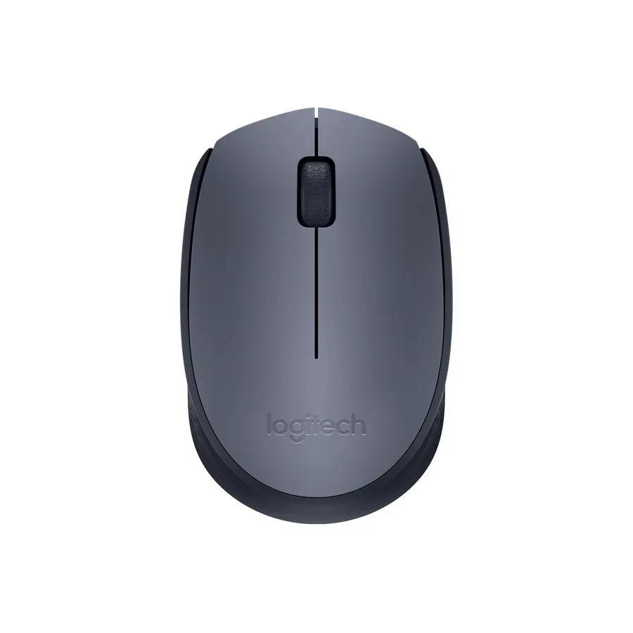 Logitech M170 Ambidextrous Wireless Optical Mouse in Grey and Black with USB Receiver