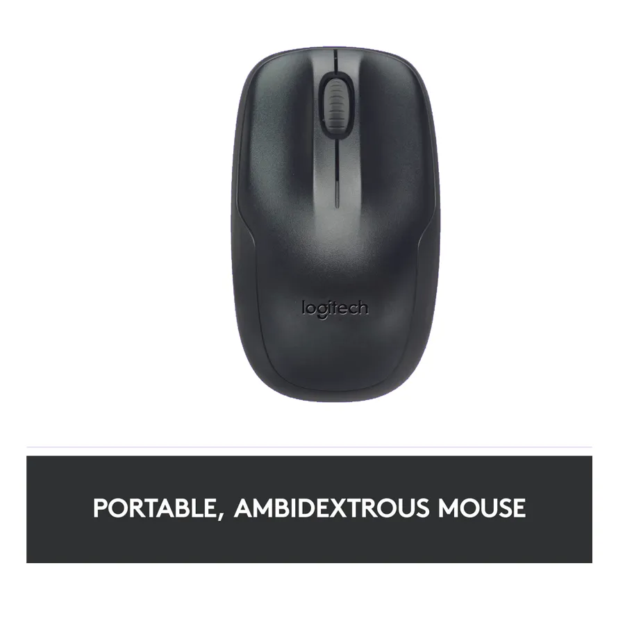 Logitech MK220 Compact Black Wireless Keyboard and Mouse Combo for PC and Laptop Preview-2