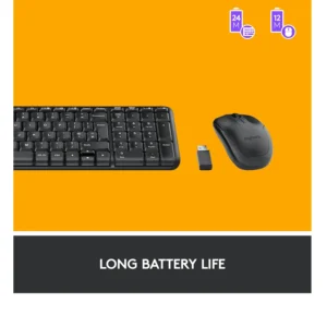 Logitech MK220 Wireless Keyboard & Mouse Combo (Black)