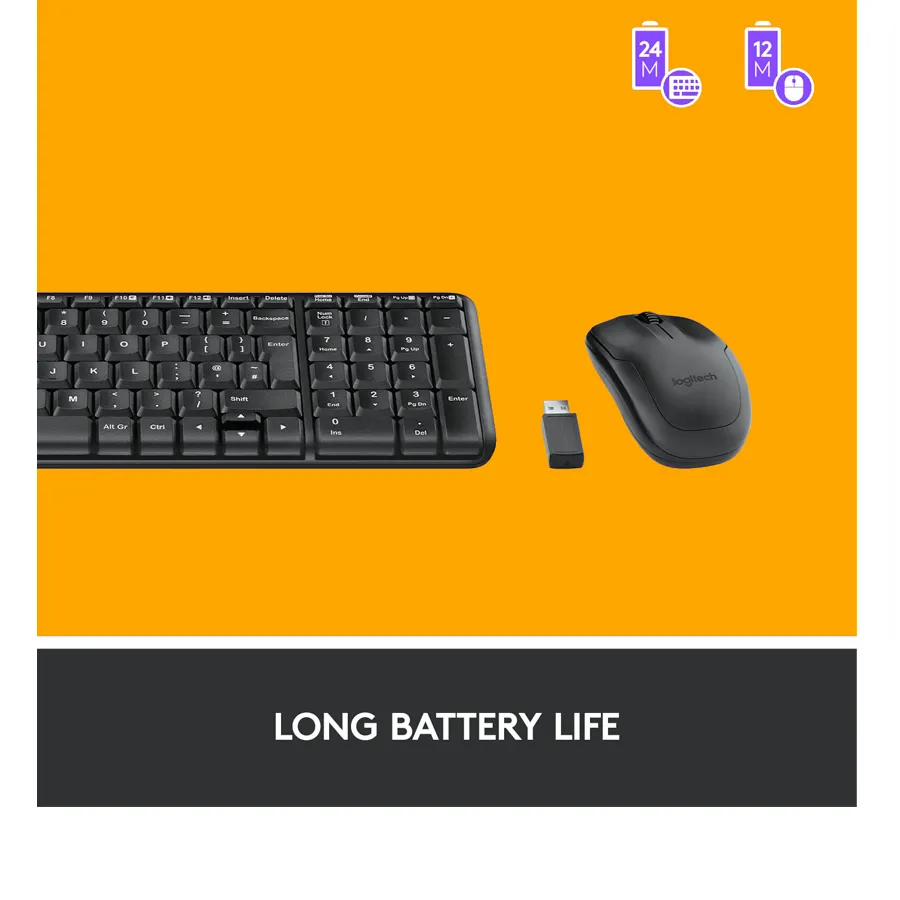Logitech MK220 Compact Black Wireless Keyboard and Mouse Combo for PC and Laptop Preview-4